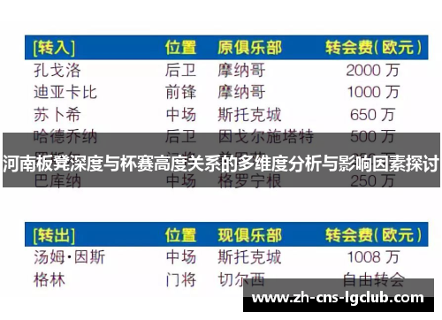 河南板凳深度与杯赛高度关系的多维度分析与影响因素探讨